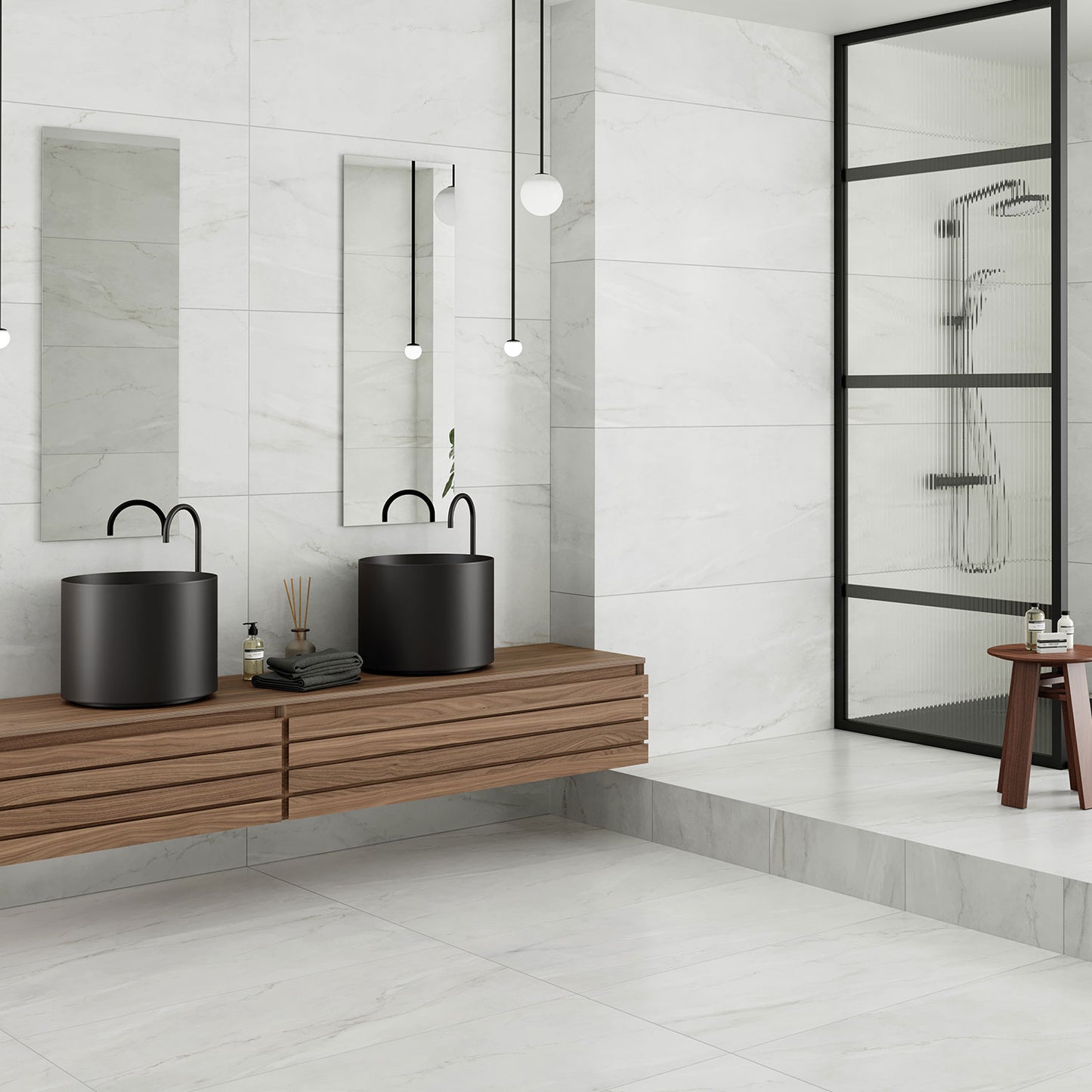 Alley White Silk Matt Finish Porcelain Tile 100x100