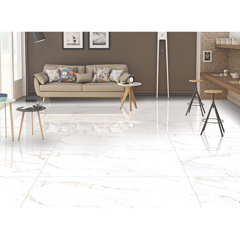 Royal Calcatta Gold Polished Porcelain Marble Effect Tile