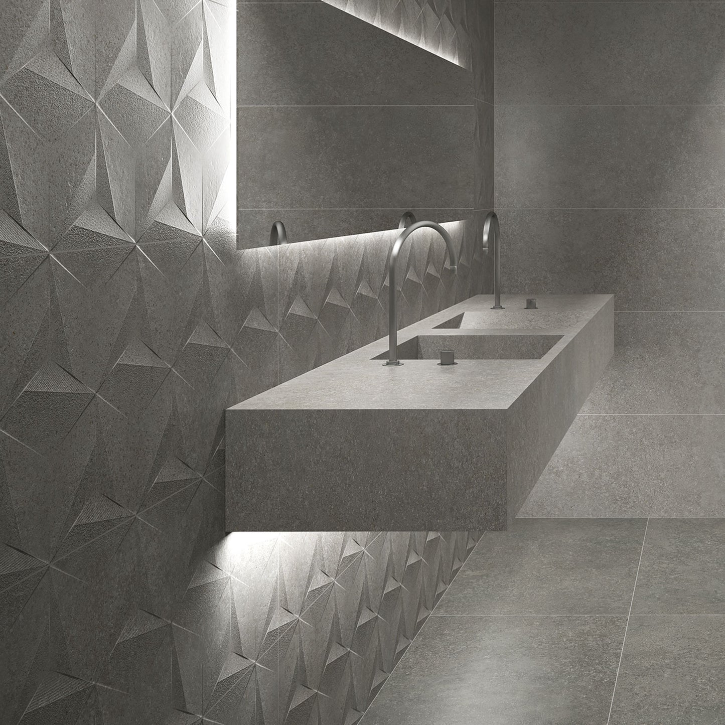Code Decor Grey Stone Concrete Effect Tile