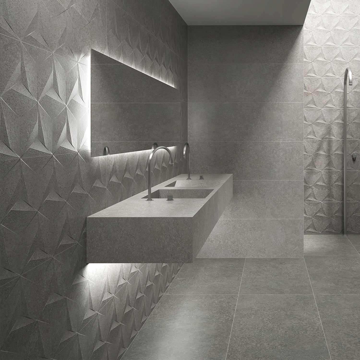 Code Decor Grey Stone Concrete Effect Tile – TileZone