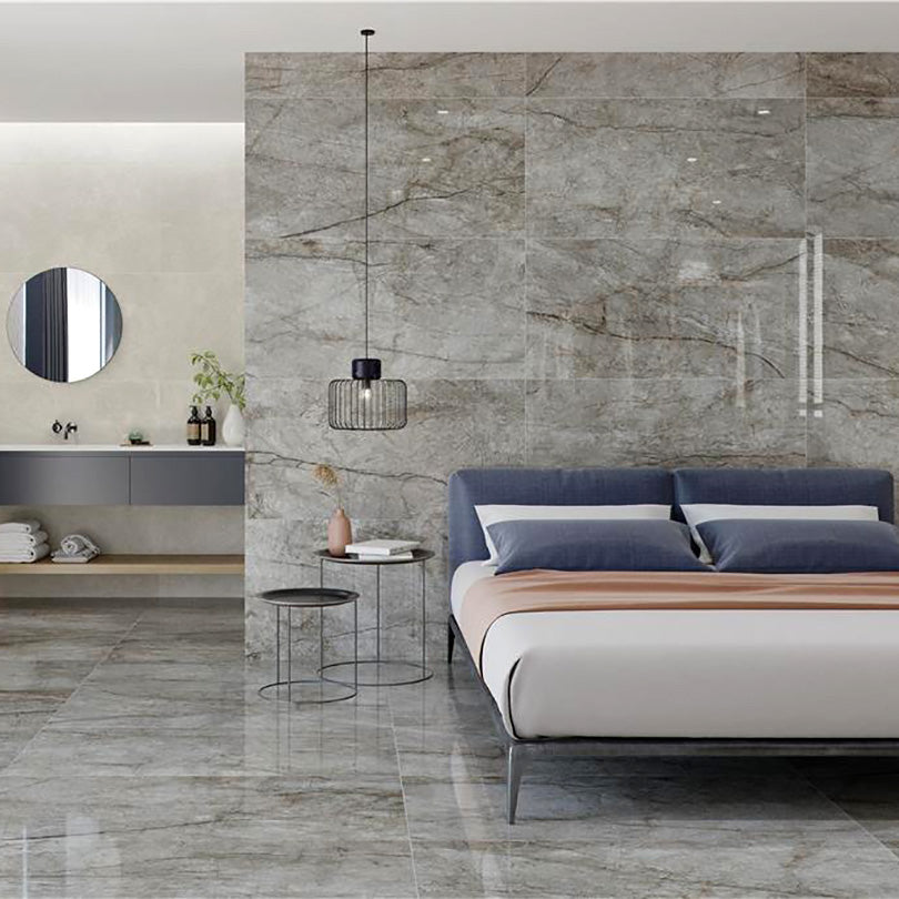 Exotica Rainforest Natural Marble Effect Polished Porcelain Tile (Sample)