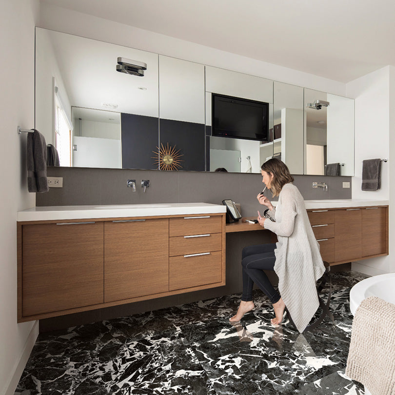 Gra An Marble Effect Polished Porcelain Tile