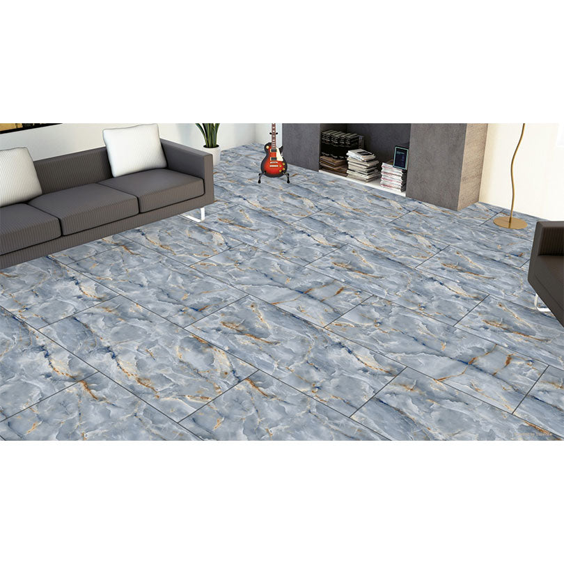 Luxor Larimar Blue Onyx Polished Porcelain Tile (Sample)