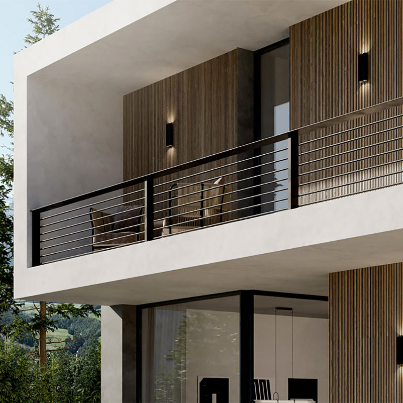 Maverick Canne Ecru Black Wooden Slat Effect Porcelain Tile