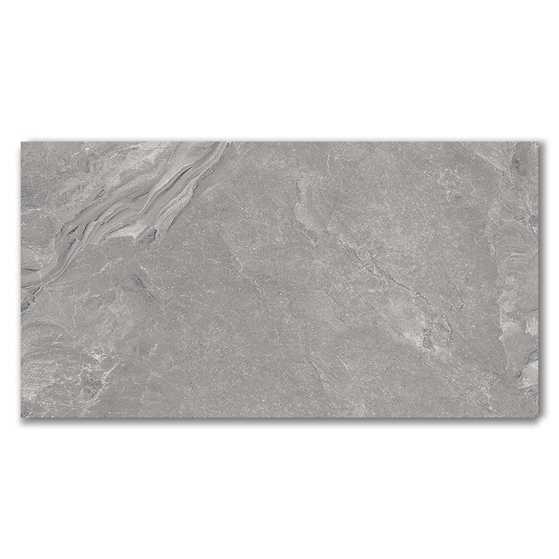 Ornate Grey Polished Porcelain Wall And Floor Tiles (Sample)