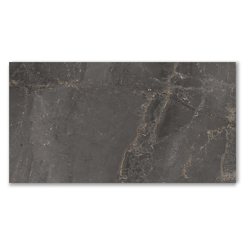 Ovvio Charme Black Marble Effect Matt Finish Porcelain Tile (Sample)