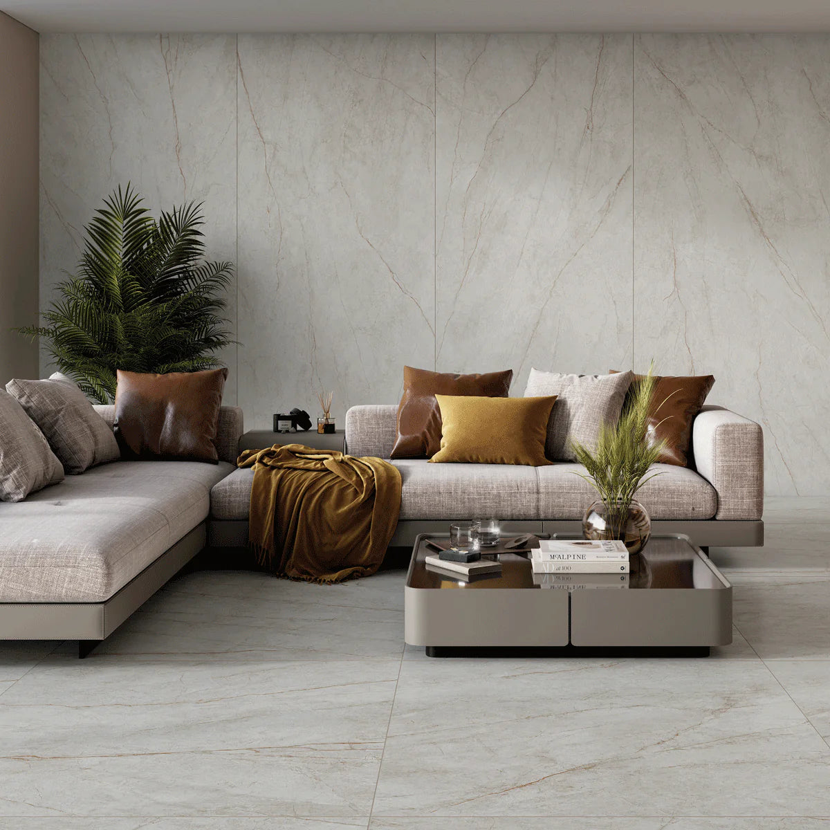 Rainforest White Marble Stone Matt Finish Porcelain Tile 60x120