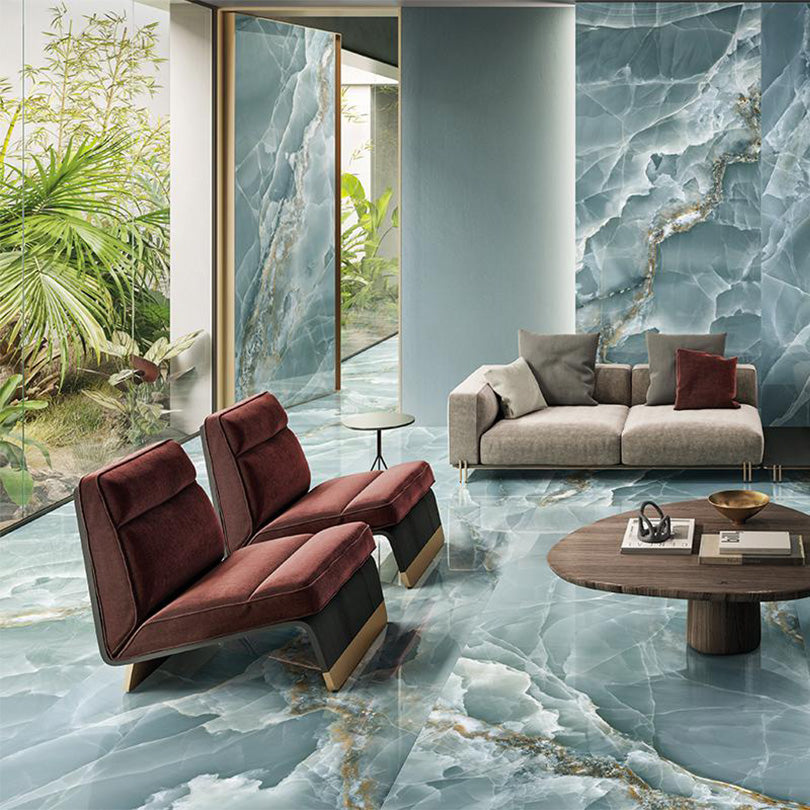 Marmo Onyx Green Polished Porcelain Tile
