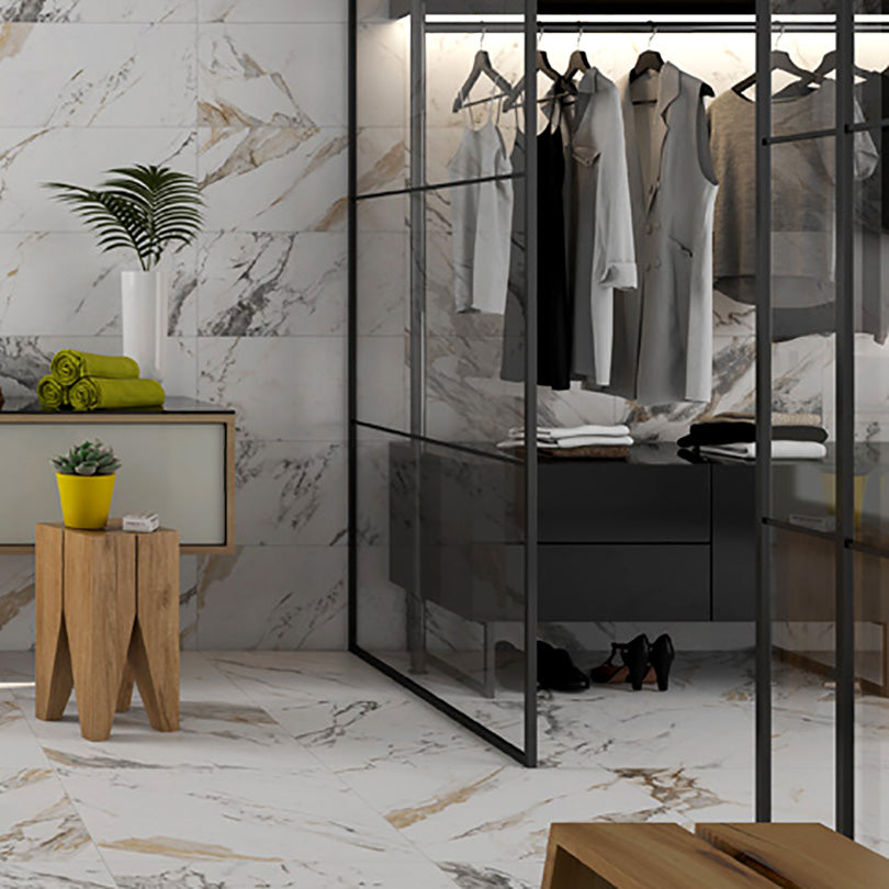 Designo Tinenza Marble Effect Polished Porcelain Tile (Sample)