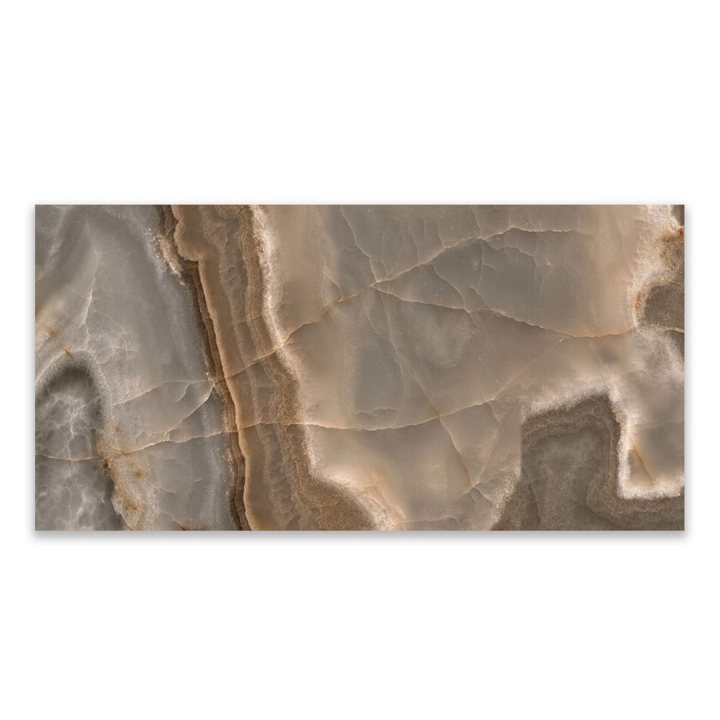 Reve Choco Polished Porcelain 600x1200 Tile (Sample)