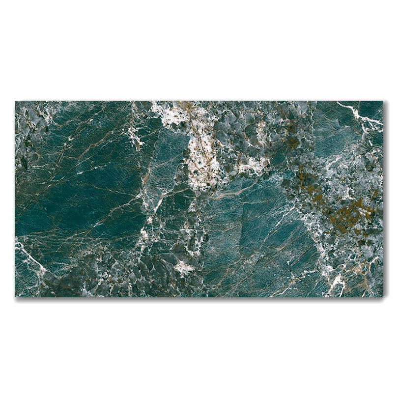 Royal Galaxy Turquoise Polished Porcelain Marble Effect Tile