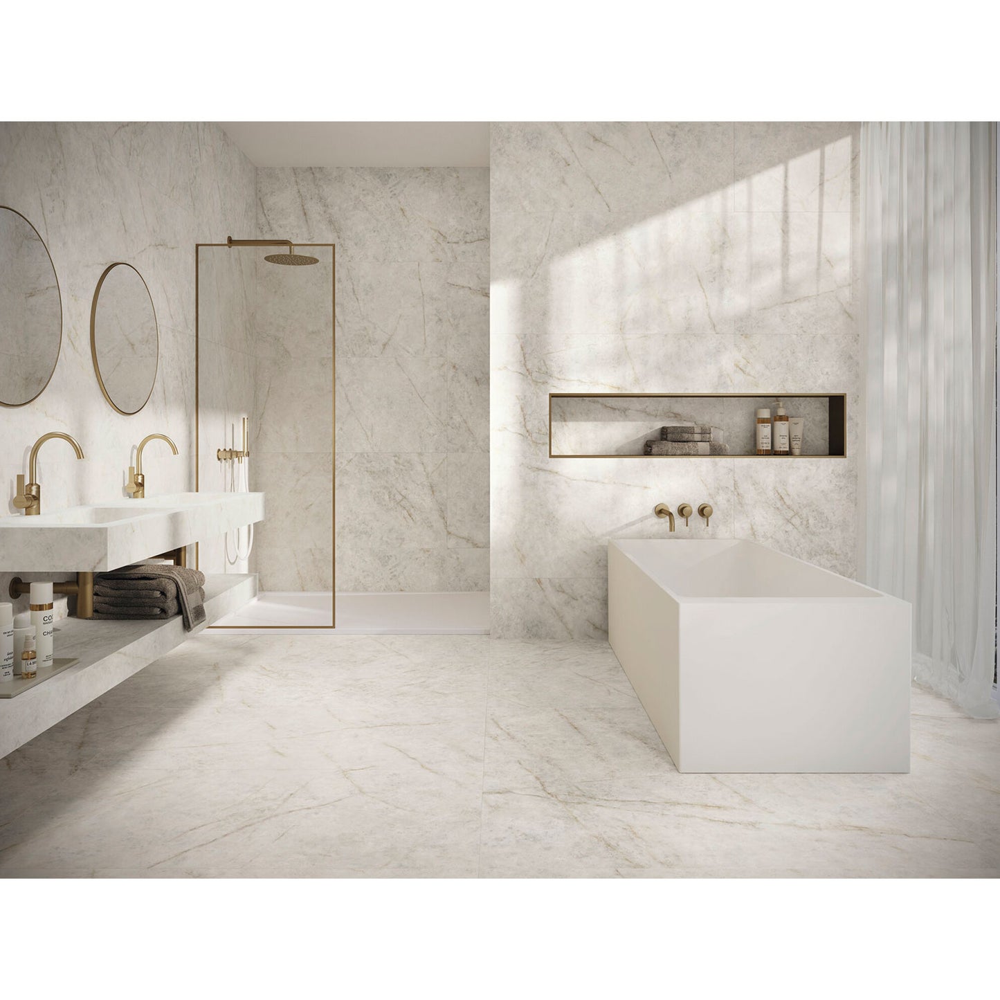 Taj Mahal Onyx Look Matt Finish Ivory Cream Porcelain Wall & Floor Tile