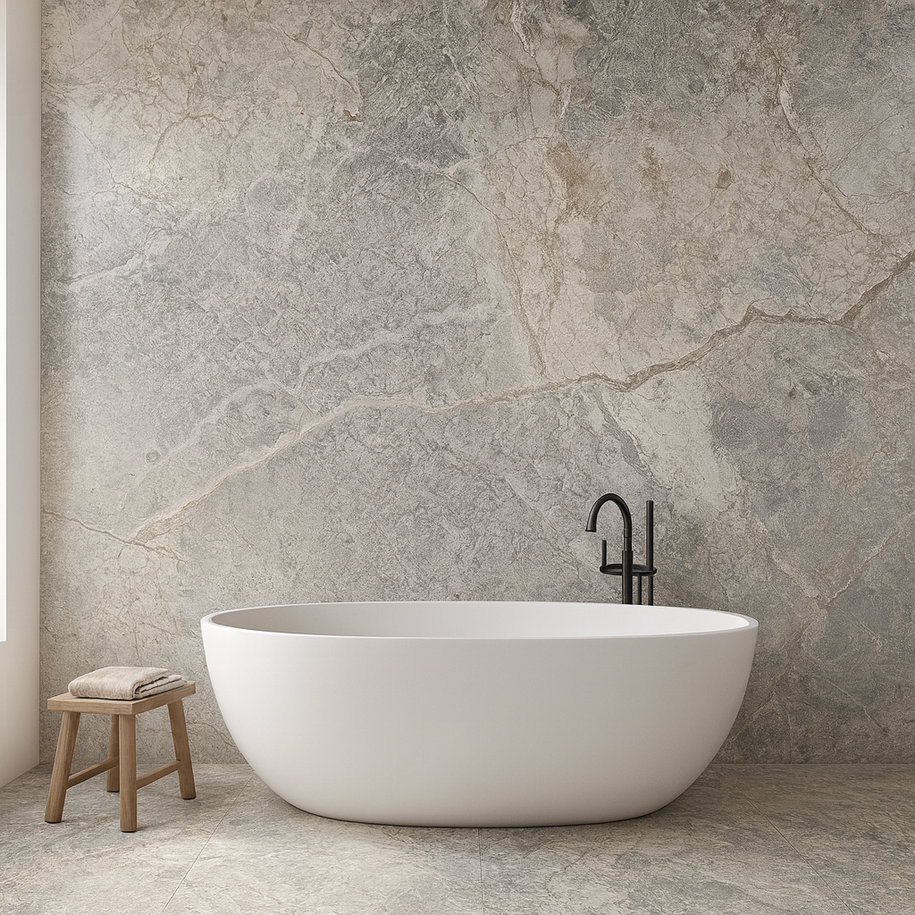 Toscana Greige Matt Stone Effect Wall & Floor Porcelain Tile – TileZone