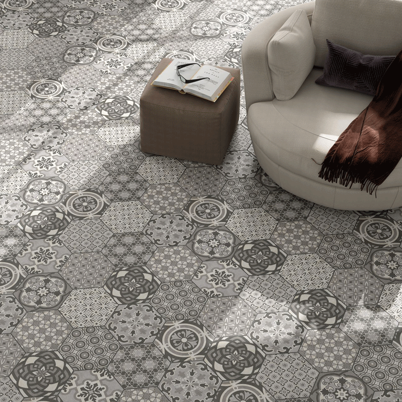 Vintage Mix Hex Tile