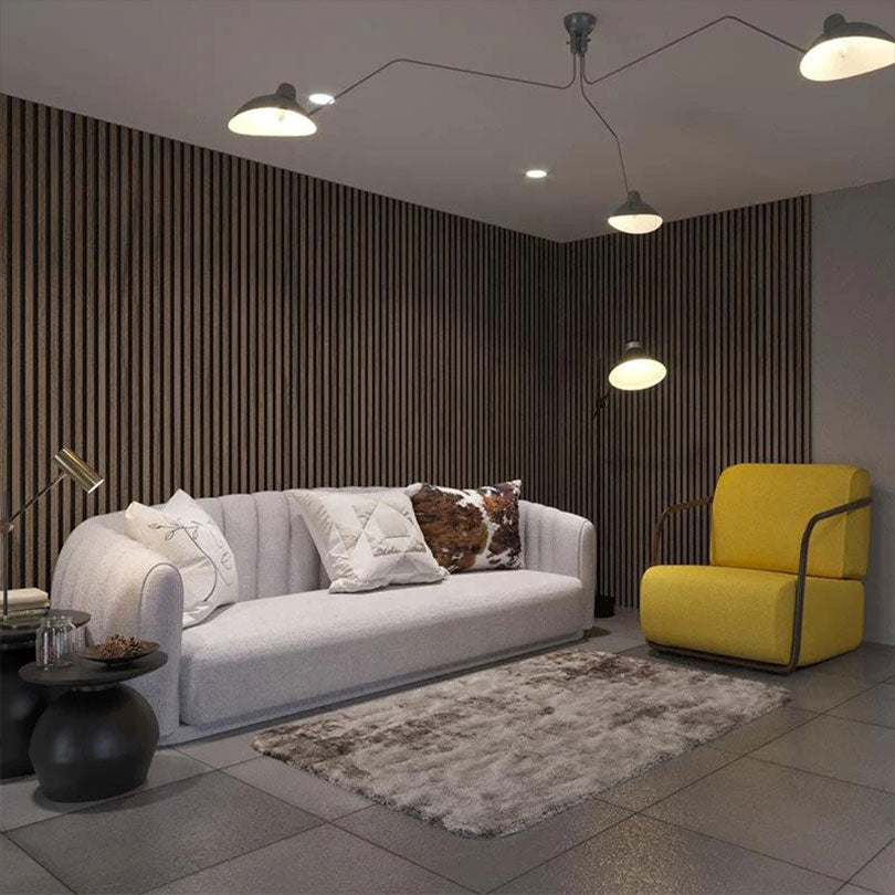 Walnut Acoustic Akupanel Slat Wood Wall Panel