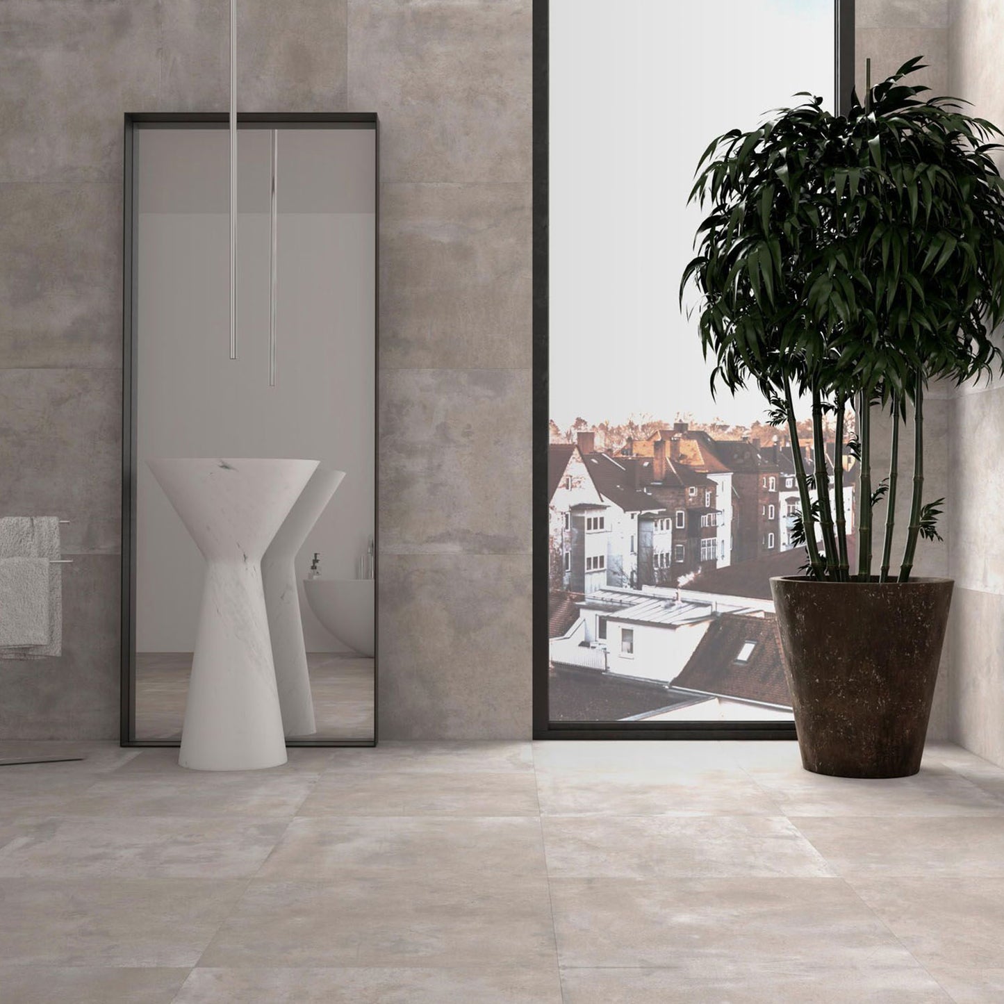 Walmer Greige Matt Stone Effect Wall & Floor Porcelain Tile