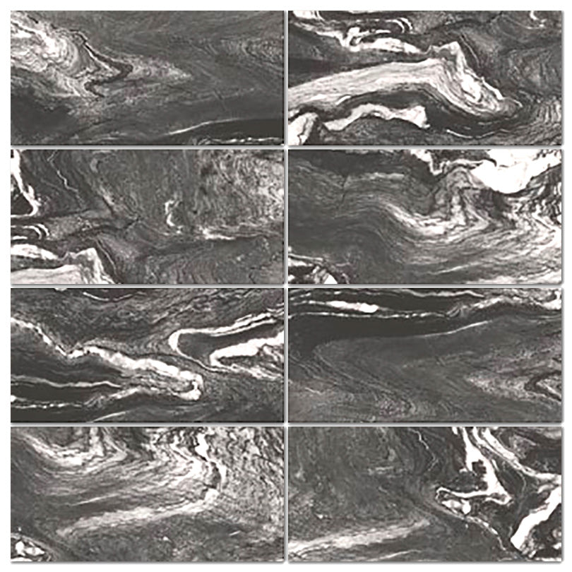 Domino Soft Black Semi Polished Large Format Porcelain Tile