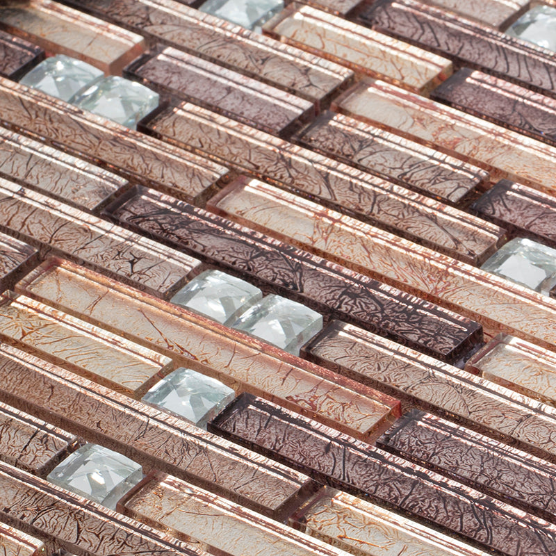 Diamonte Brown Diamond Mosaic Wall Tile