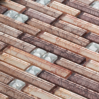 Diamonte Brown Diamond Mosaic Wall Tile