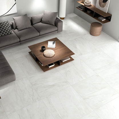 Alley White Silk Matt Finish Porcelain Tile 100x100