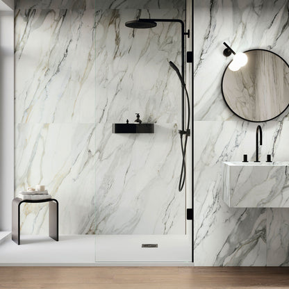 Arabescato Corchia White Marble Effect Matt Finish Wall & Floor Tile