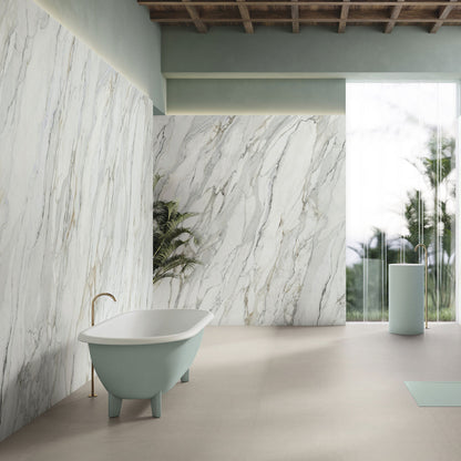 Arabescato Corchia White Marble Effect Matt Finish Wall & Floor Tile