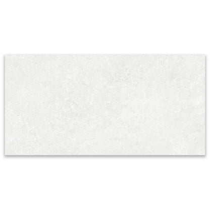 Borga White Matt Stone Effect Wall & Floor Porcelain Tile (Sample)