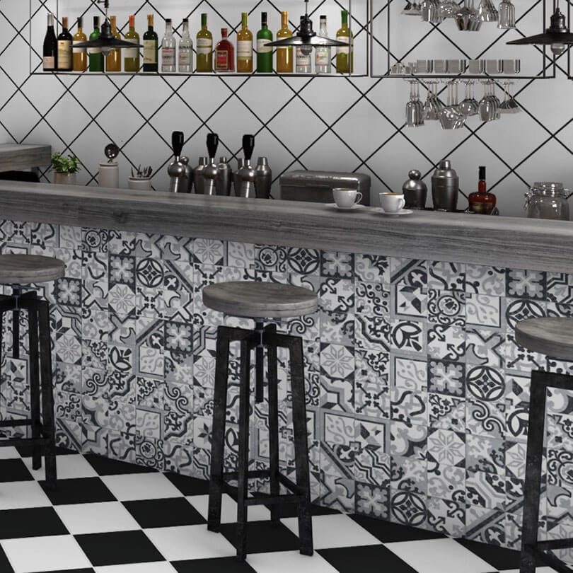 Borne Grey Porcelain Tile (Sample)