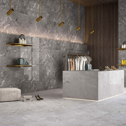 Castano Gris Polished Porcelain Tiles RTC (Sample)