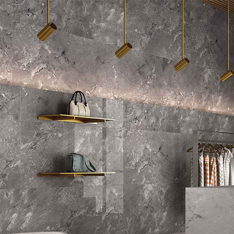 Castano Gris Polished Porcelain Tiles RTC (Sample)