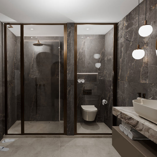 Ovvio Charme Black Marble Effect Matt Finish Porcelain Tile