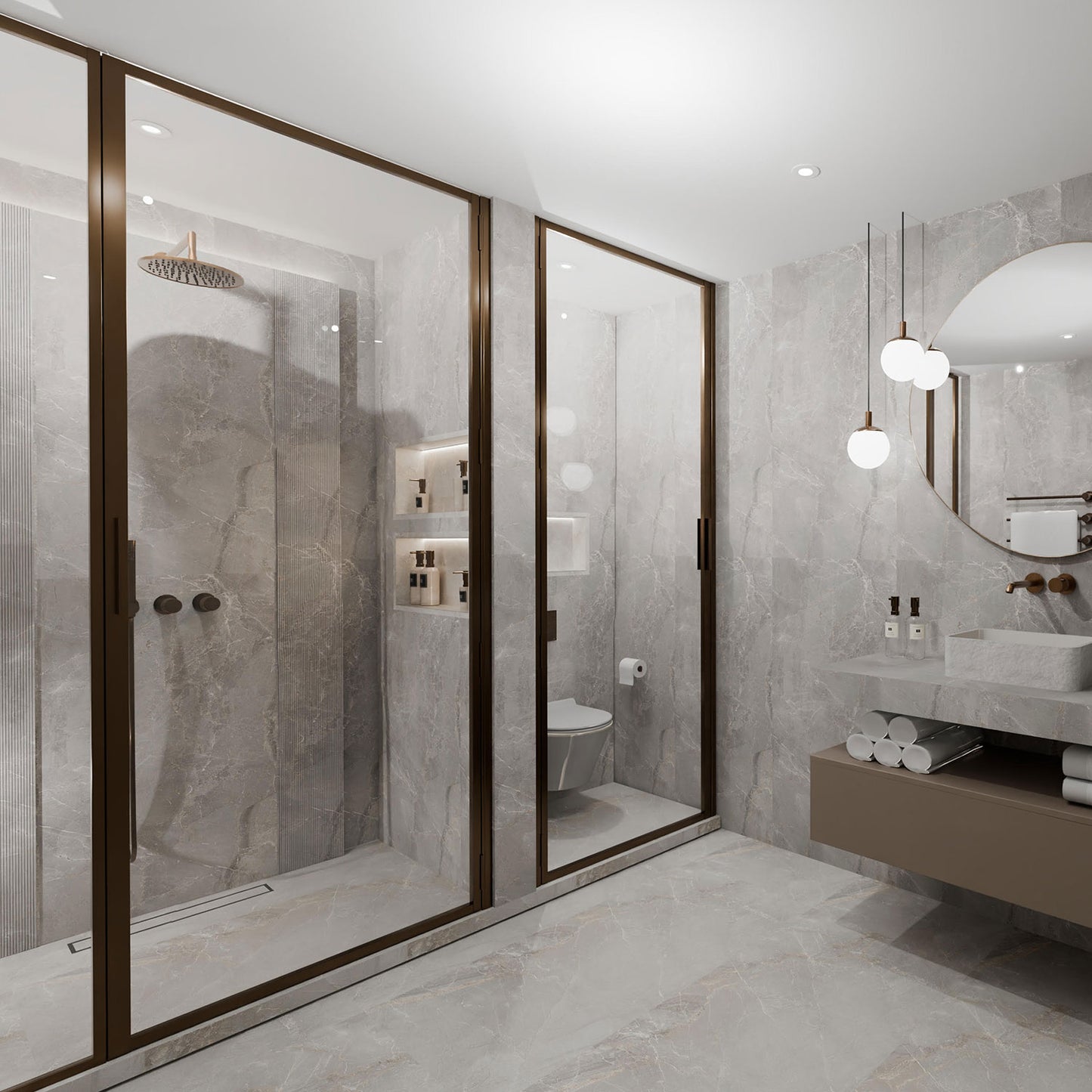 Ovvio Charme Pearl Marble Effect Matt Finish Porcelain Tile