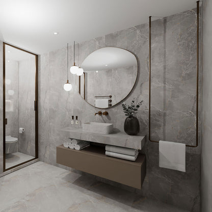 Ovvio Charme Pearl Marble Effect Matt Finish Porcelain Tile