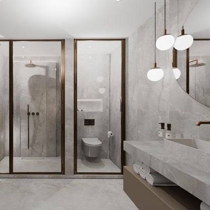 Ovvio Charme Pearl Marble Effect Matt Finish Porcelain Tile