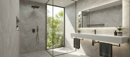 Cobblestone Grey Stone Effect Porcelain Wall & Floor Tile