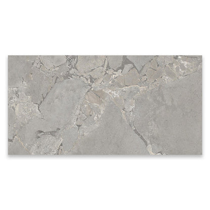 Cobblestone Grey Stone Effect Porcelain Wall & Floor Tile