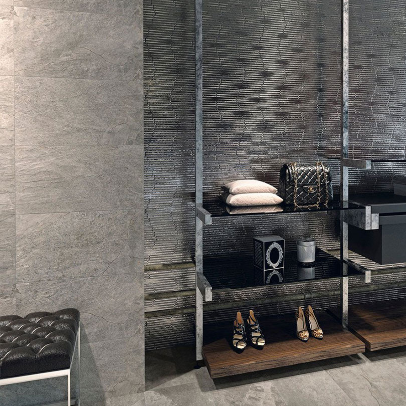 Coda Steel Slate Effect Porcelain Wall & Floor Tiles