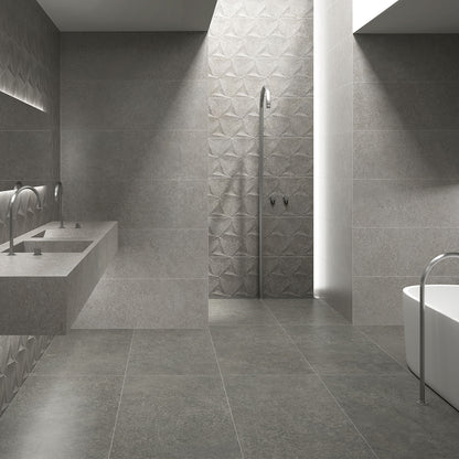 Code Decor Grey Stone Concrete Effect Tile
