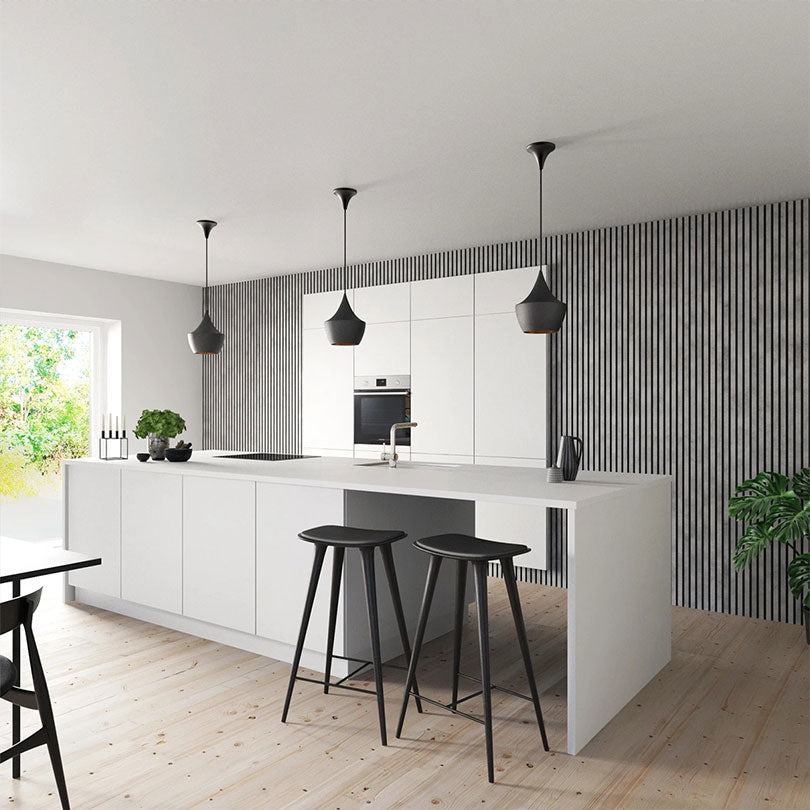 Concrete Grey Acoustic Akupanel Slat Wood Wall Panel