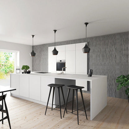 Concrete Grey Acoustic Akupanel Slat Wood Wall Panel