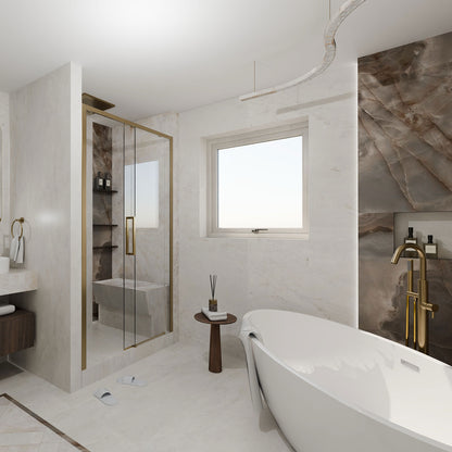 Crema Delicato Marble Effect Polished Porcelain Wall & Floor Tile