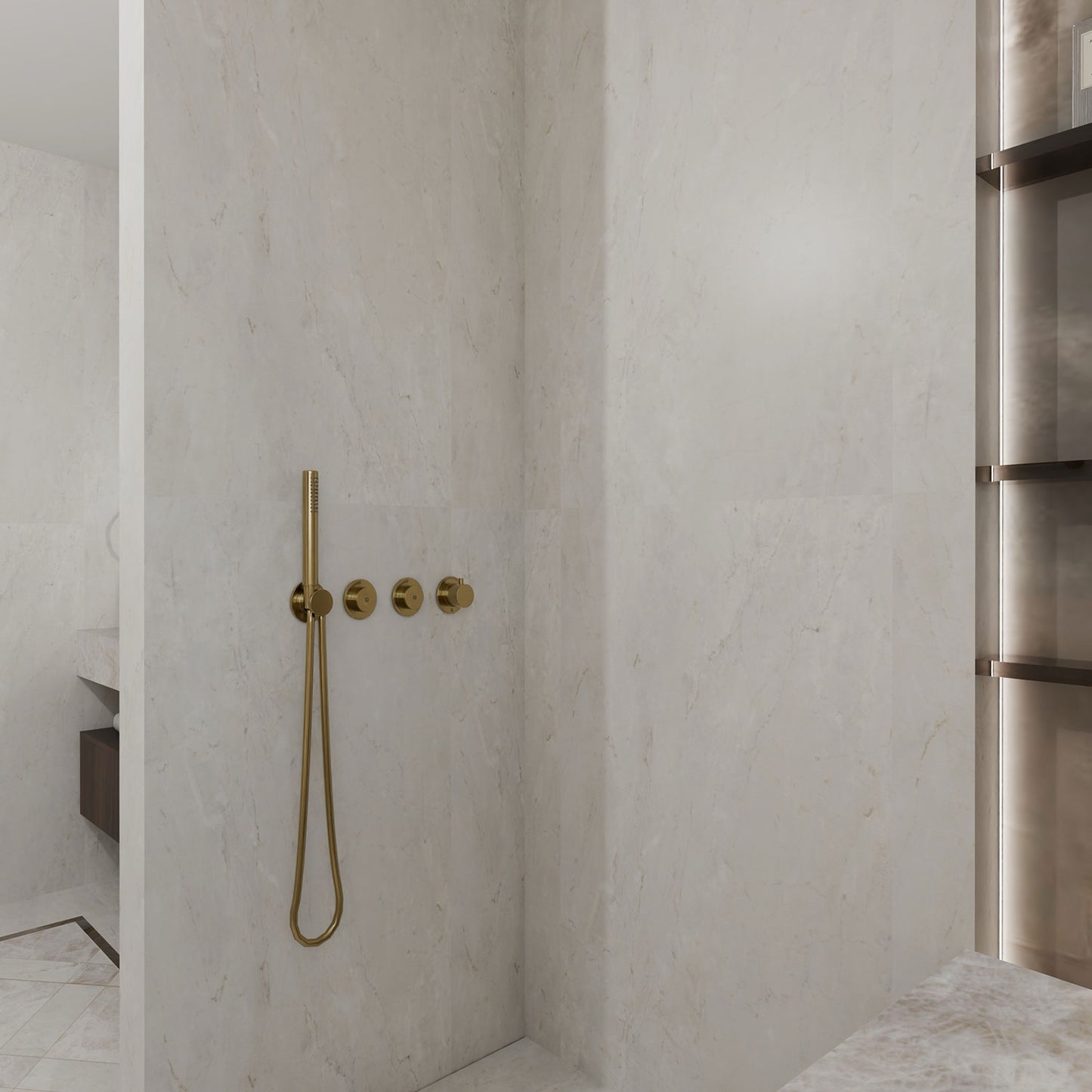 Crema Delicato Marble Effect Polished Porcelain Wall & Floor Tile