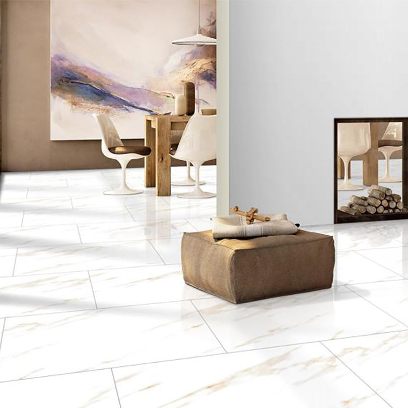 Dazzle Calcatta Gold Semi Polished Large Format Porcelain Tile (Sample)