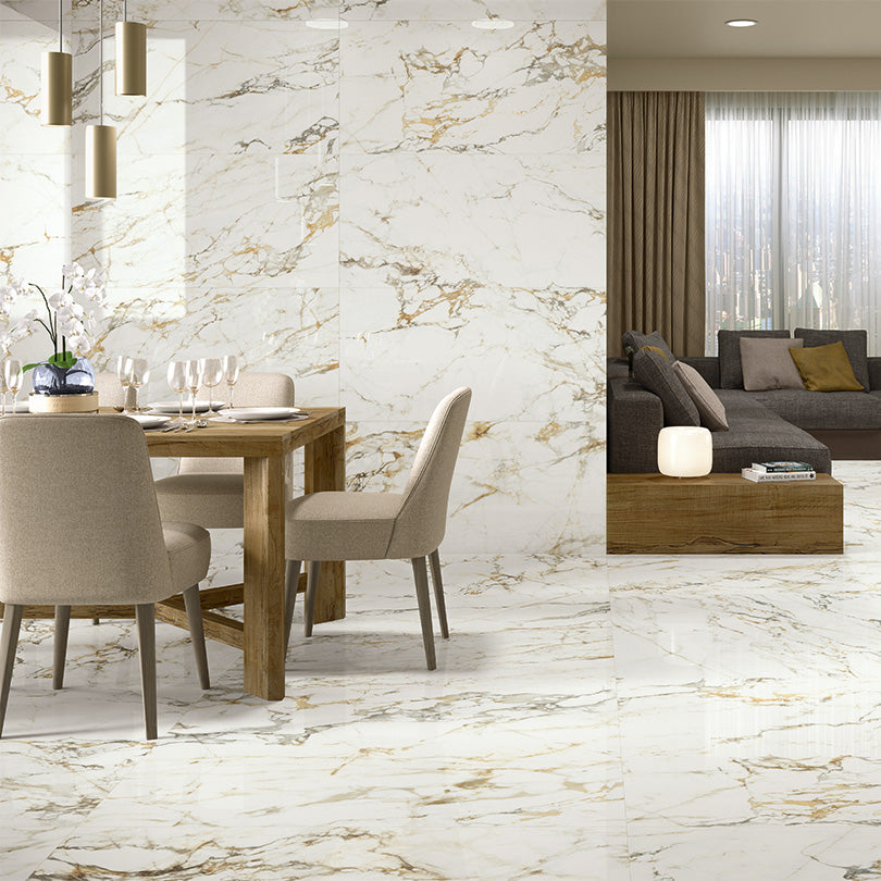 Eminent Bellagio Marble Effect Polished Porcelain Tile