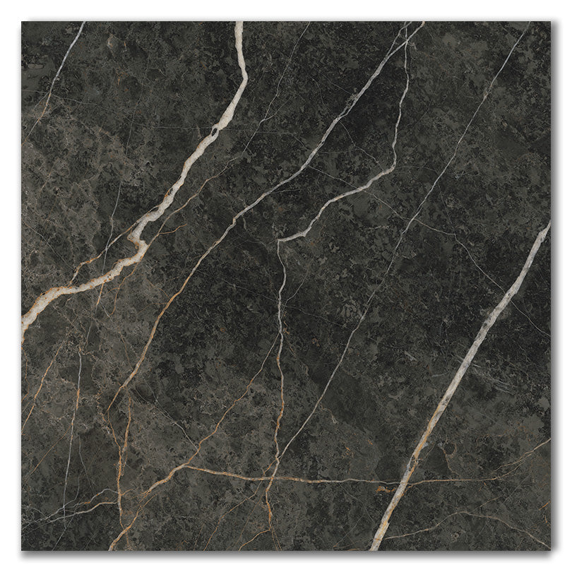 Eminent Laurent Black Marble Effect Polished Porcelain Tile