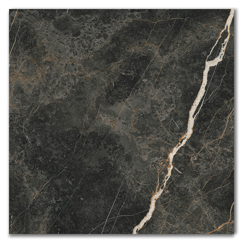 Eminent Laurent Black Marble Effect Polished Porcelain Tile