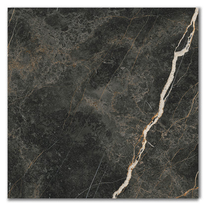 Eminent Laurent Black Marble Effect Polished Porcelain Tile