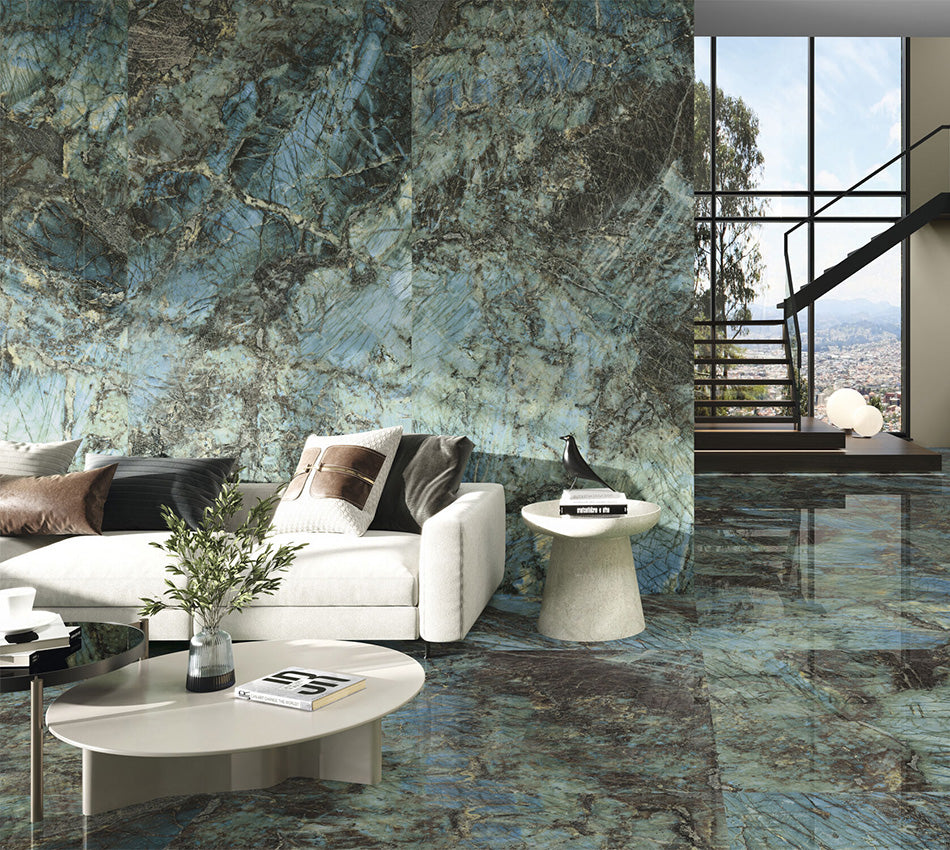 Eminent Lemurian Marble Effect Polished Porcelain Tile (Sample)