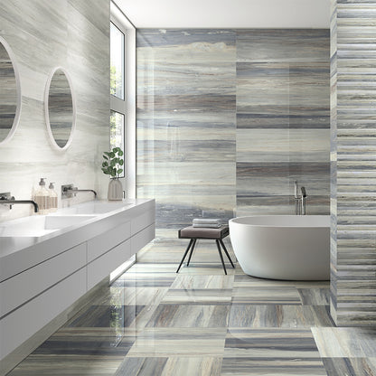 Eminent Parsel Indigo Marble Effect Polished Porcelain Tile (Sample)