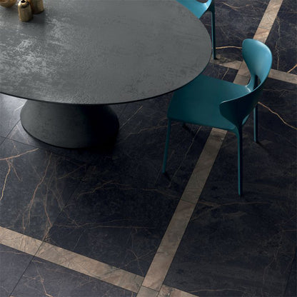 Epoque Black & Gold Marble Effect Tile (Sample)